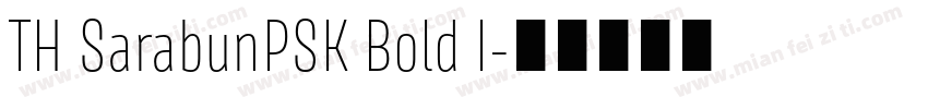 TH SarabunPSK Bold I字体转换
